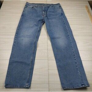 Levis 505 Jeans Mens 36x30‎ Straight Leg Blue Denim Medium Wash Classic Workwear